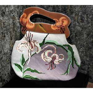 Needlepoint Moon Handbag